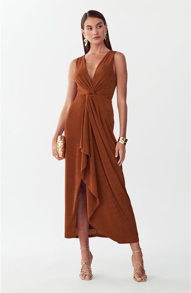 BWLDR Andi Midi Dress, Alternate, color, Copper