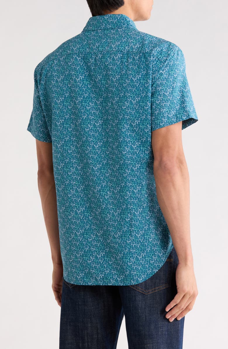 Bonobos Riviera Short Sleeve Shirt, Alternate, color, Navy Leon Palms