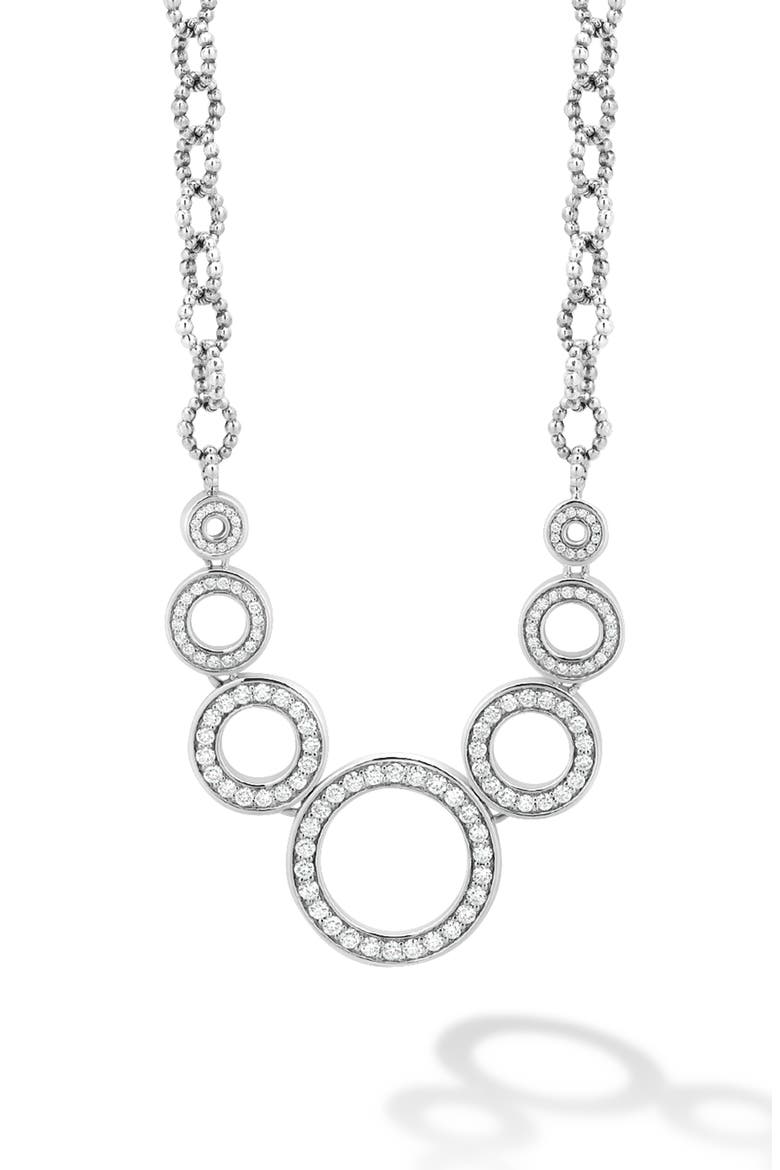 Enso Graduated Caviar Bead & Diamond Frontal Necklace video