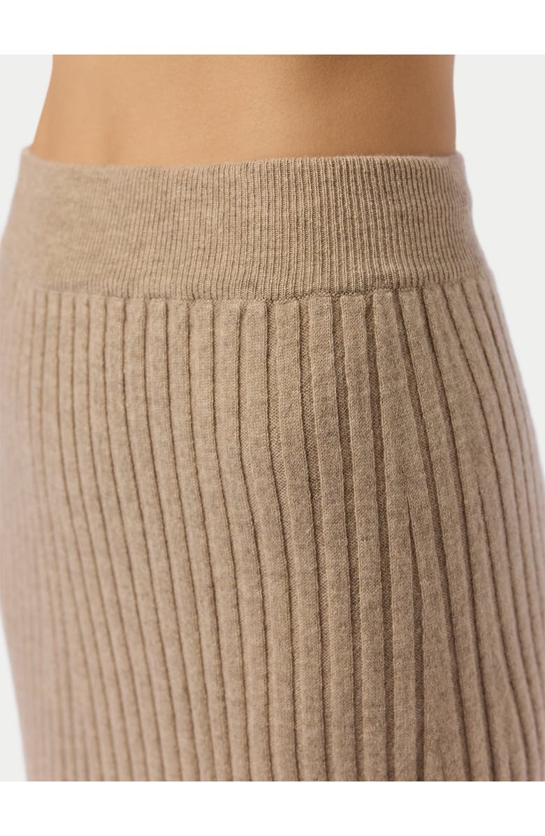Gobi Cashmere Calf-Length Cashmere Knit Skirt, Alternate, color, Warm Grey