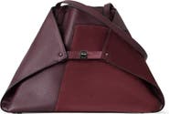 Akris Medium AI Leather & Suede Convertible Shoulder Tote