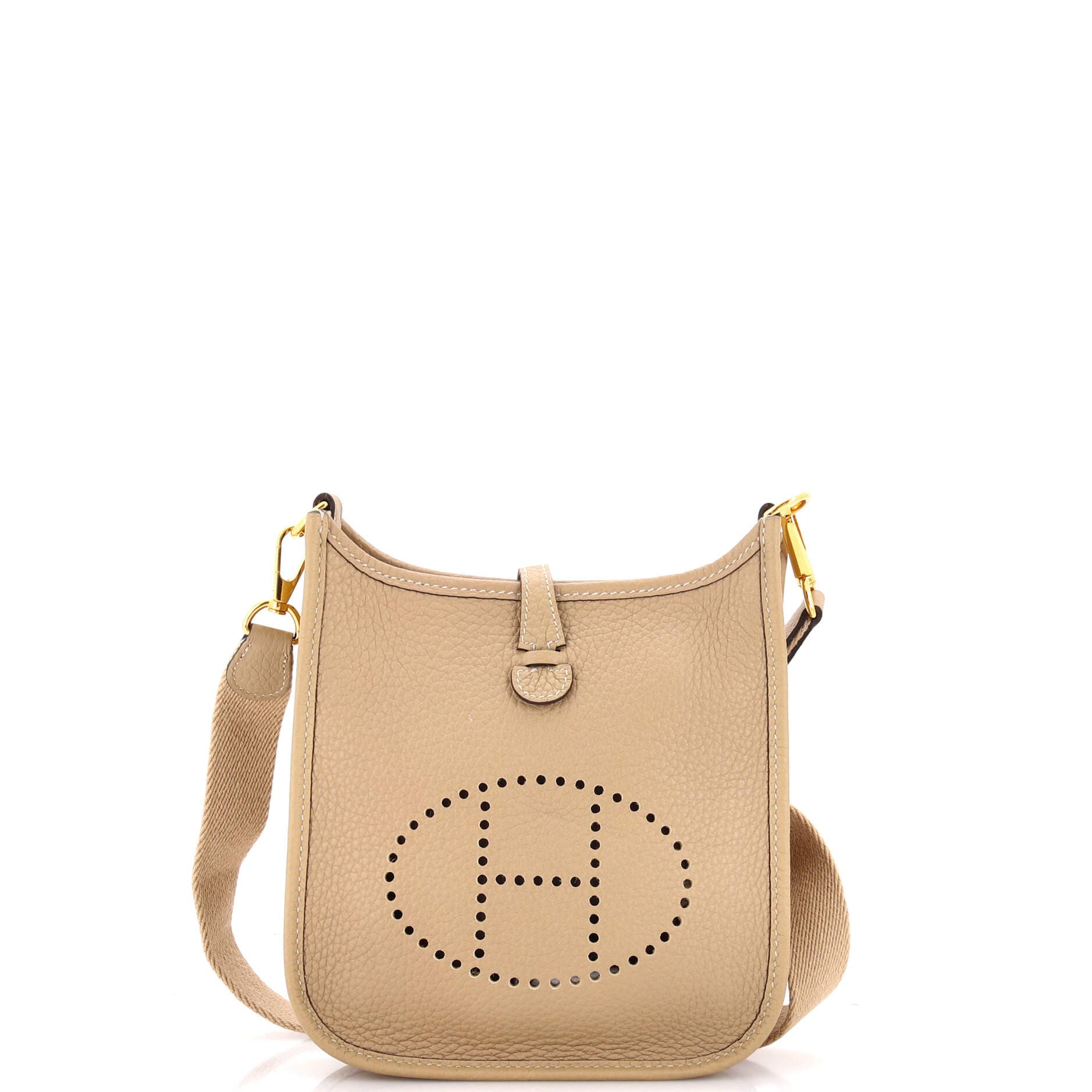 Pre-Owned Hermes Evelyne Bag Gen III Clemence TPM, Main, color, Trench