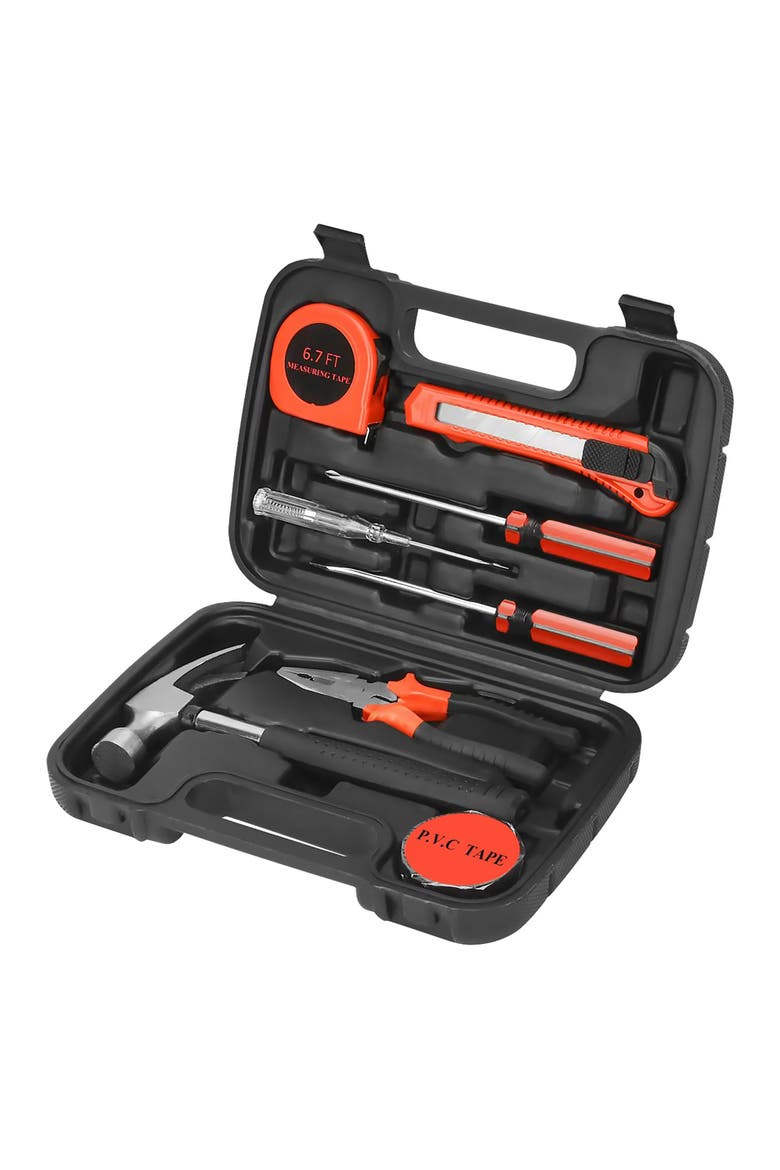 Handy Solutions 9-Piece Household Tool Kit, Main, color, Black