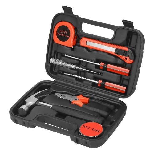 PURSONIC Handy Solutions 9-Piece Household Tool Kit in Black at Nordstrom