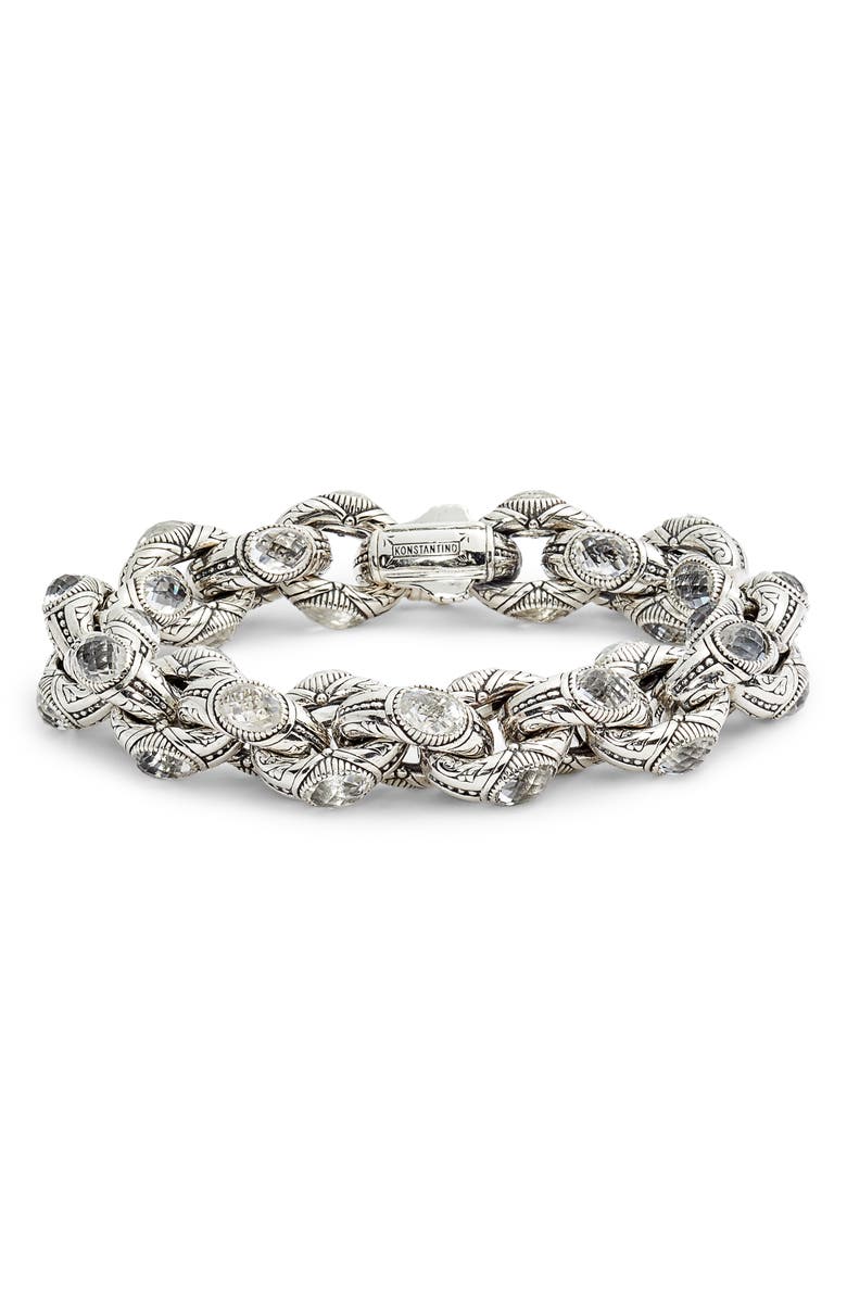 Konstantino Pythia Crystal Large Chain Link Bracelet, Main, color,