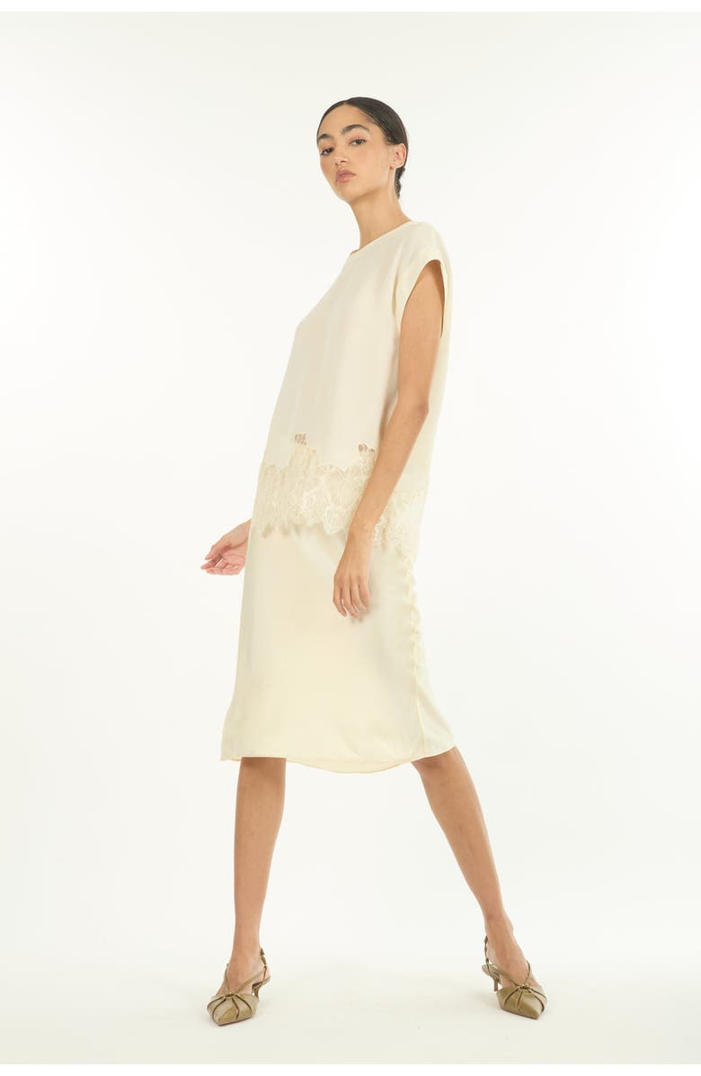 SECRET MISSION Evrin Top, Alternate, color, Vintage Crème