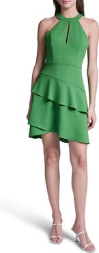 BCBG High Neck Tiered Minidress