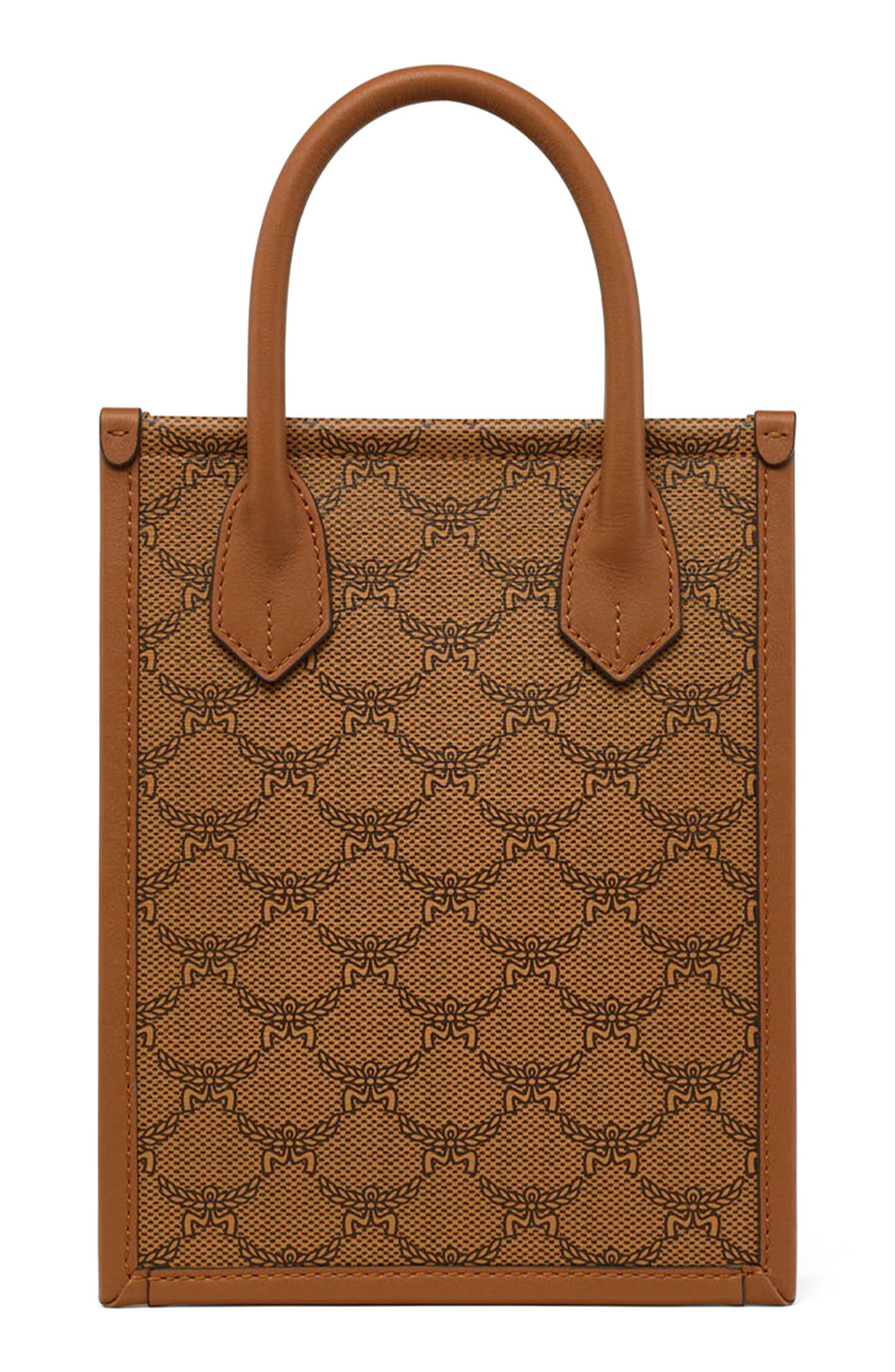 MCM Mini Himmel Lauretos Coated Canvas Crossbody Tote, Alternate, color, 