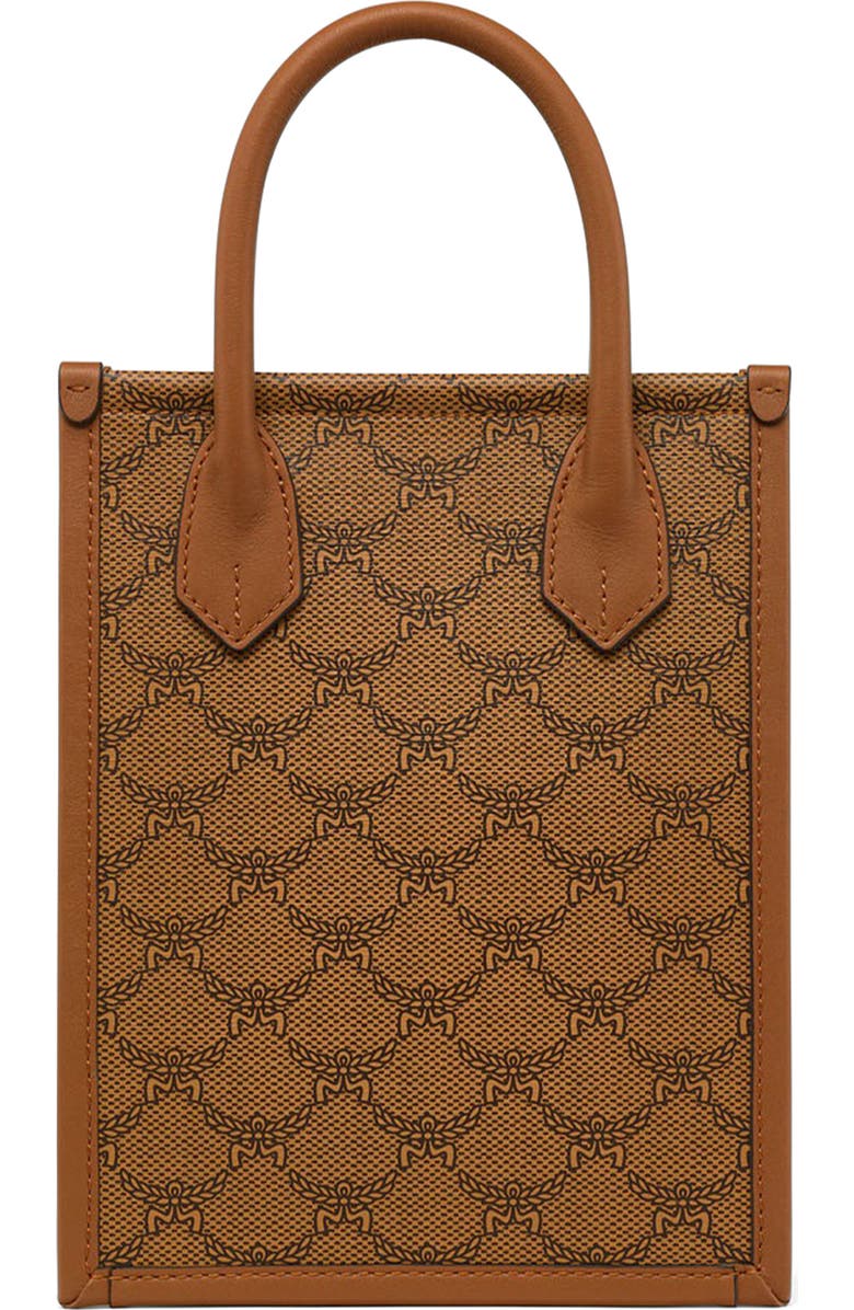 MCM Mini Himmel Lauretos Coated Canvas Crossbody Tote, Alternate, color,