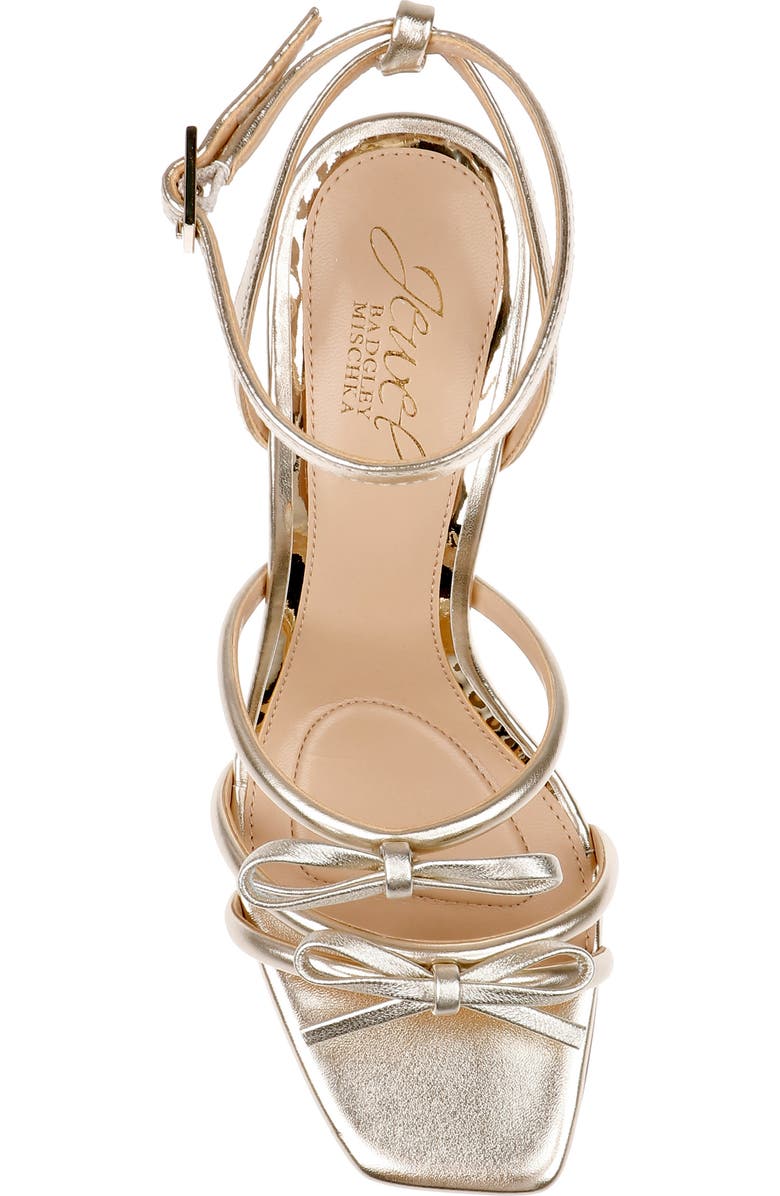 Jewel Badgley Mischka Kiyomi Ankle Strap Sandal, Alternate, color, Gold Metallic