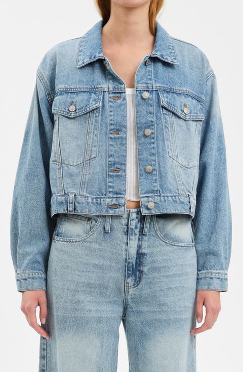Bestie Crop Denim Jacket (Caught Up)