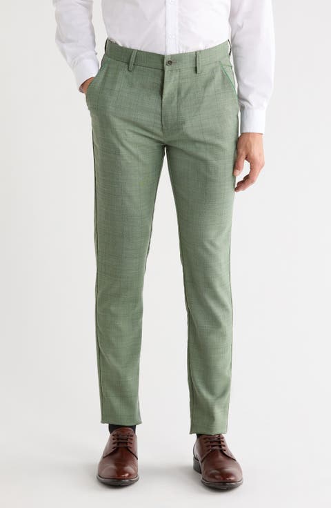 Plaid Straight Leg Trousers