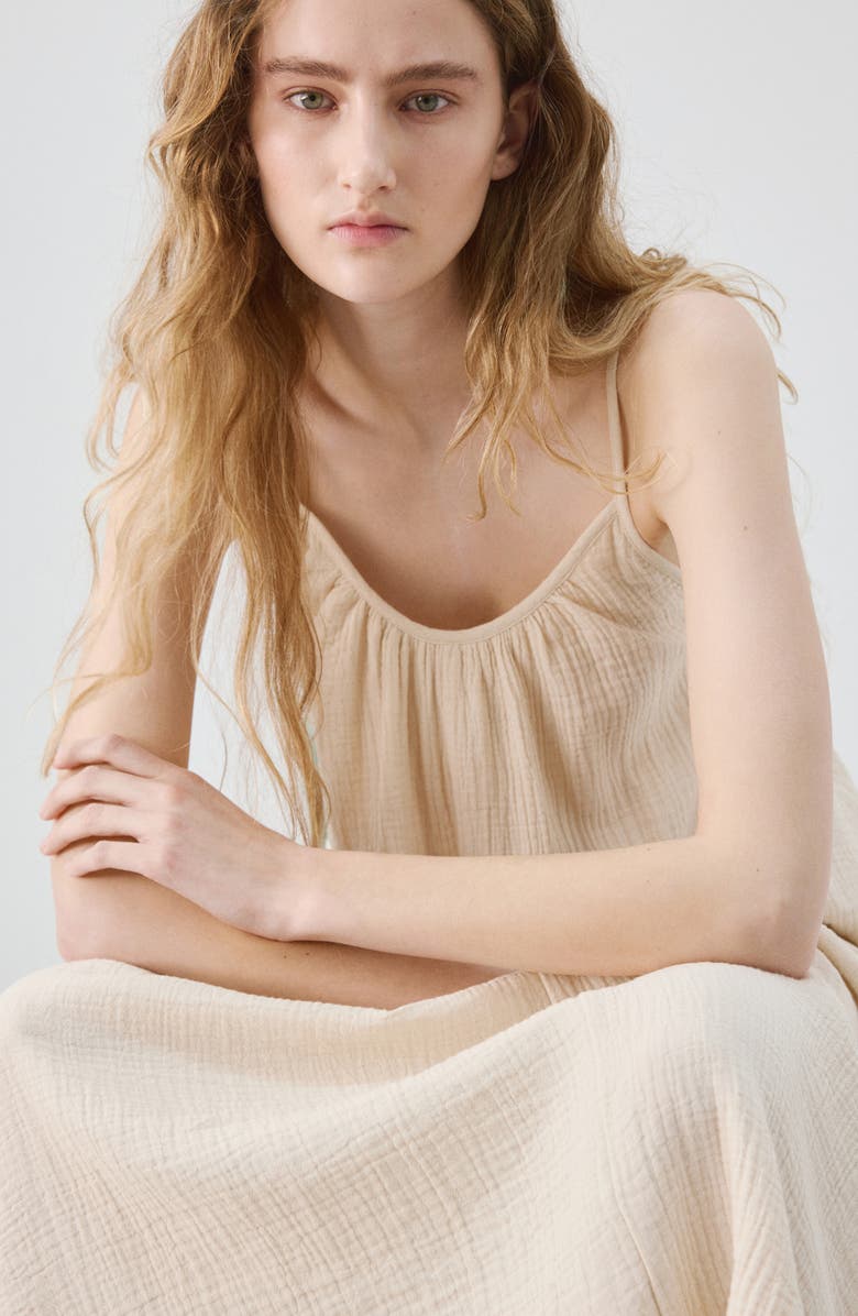 MANGO Sleeveless Cotton Nightgown, Alternate, color, 