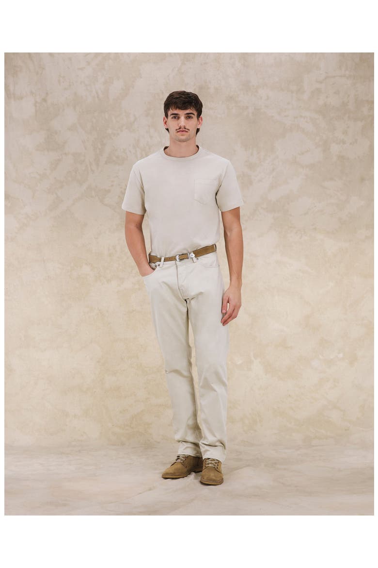 913 Superjohn 5-Pocket Cotton Satin Denim, Alternate, color, TAUPE