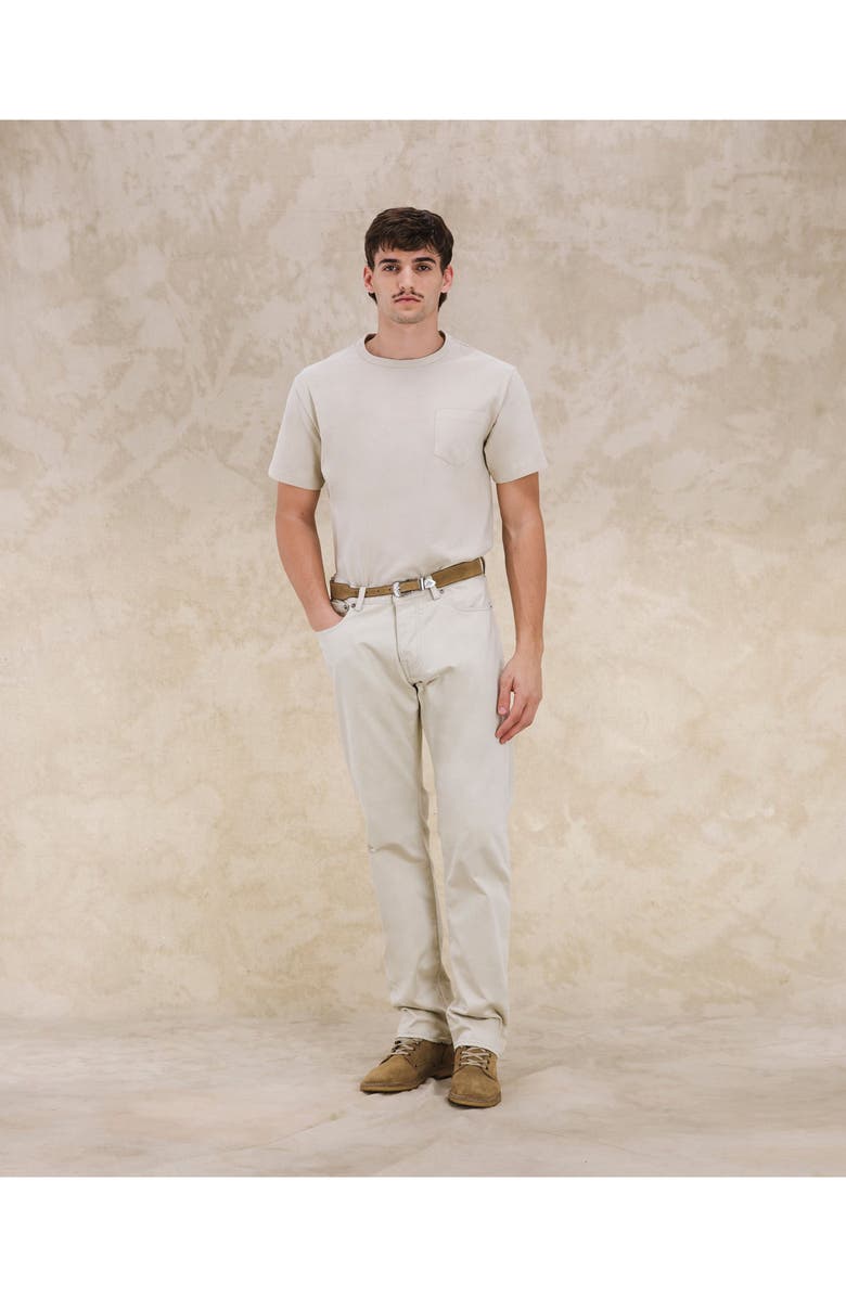 Fortela 913 Superjohn 5-Pocket Cotton Satin Denim, Alternate, color, Taupe