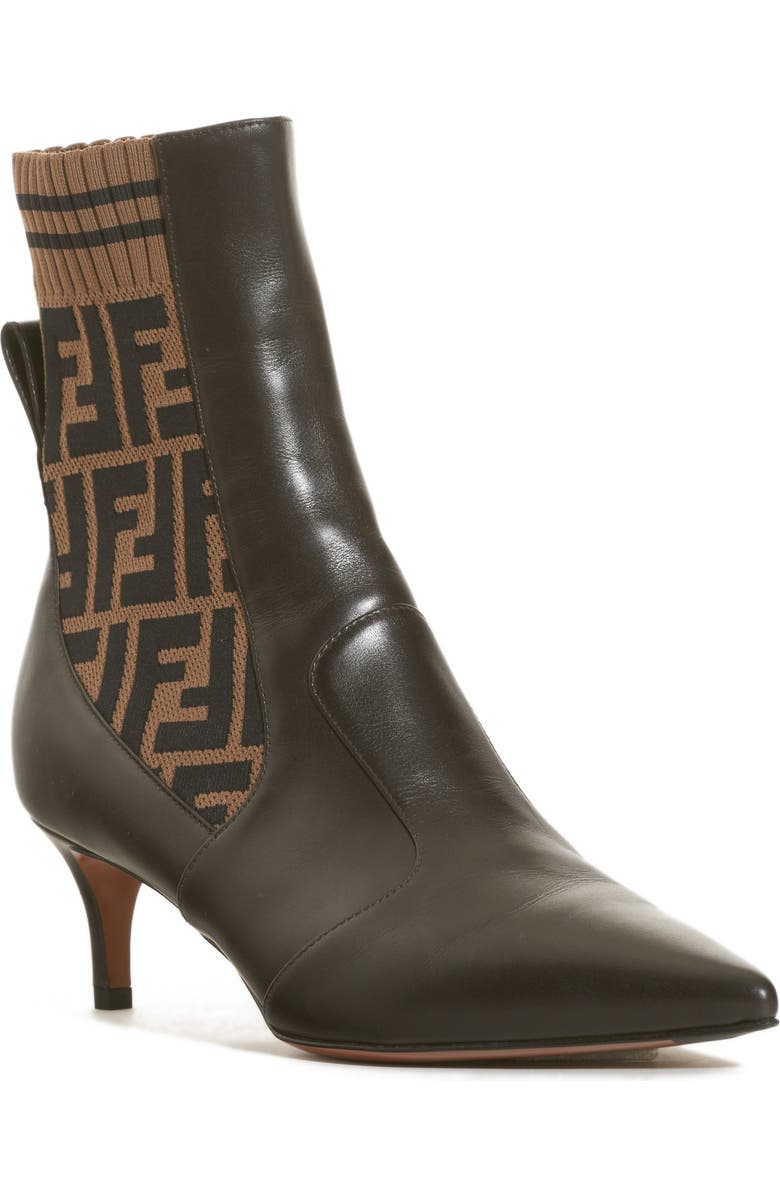Fendi Rockoko Pointy Toe Bootie, Main, color,