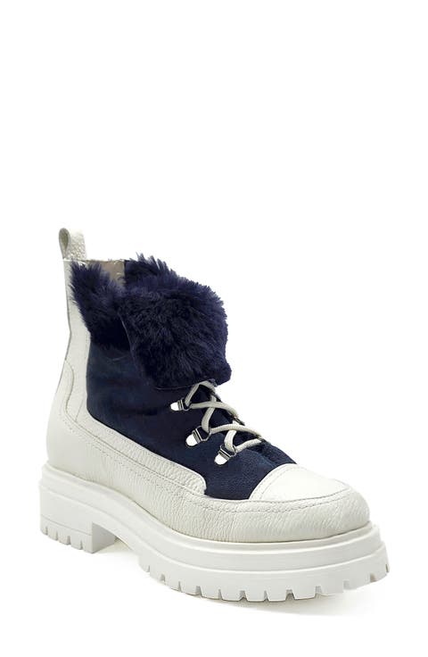 Francy Genuine Shearling Lined Platform Boot (Women)