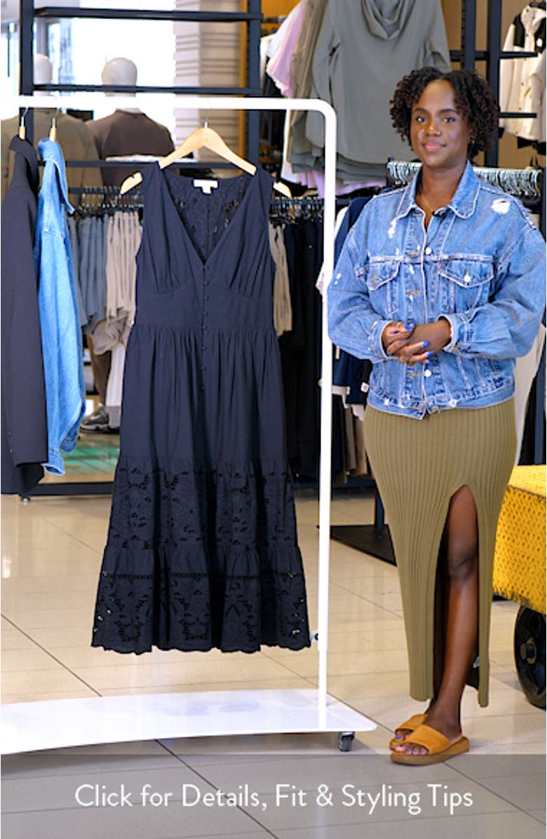 Lace Detail Sleeveless Cotton Dress, sales video thumbnail