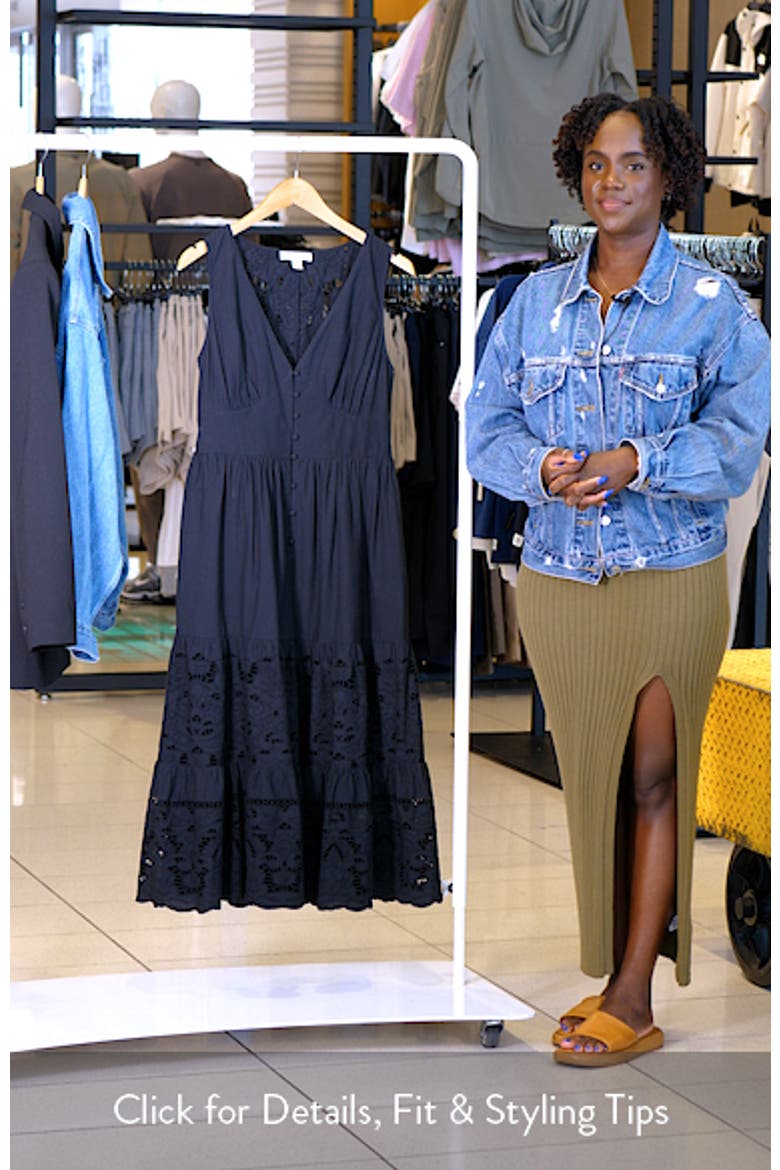 Lace Detail Sleeveless Cotton Dress video
