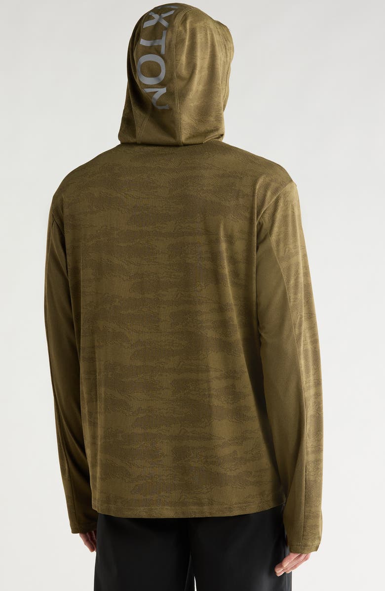 Brixton Journey Water Resistant Performance Sun Hoodie, Alternate, color, Olive Tiger Camo