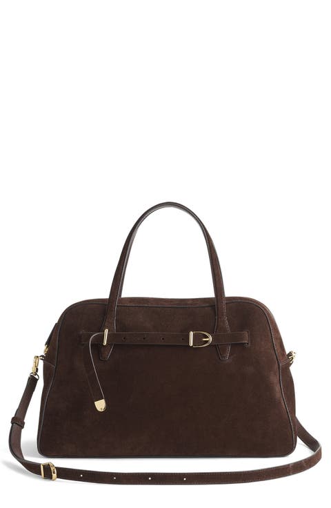The Belted Suede Satchel