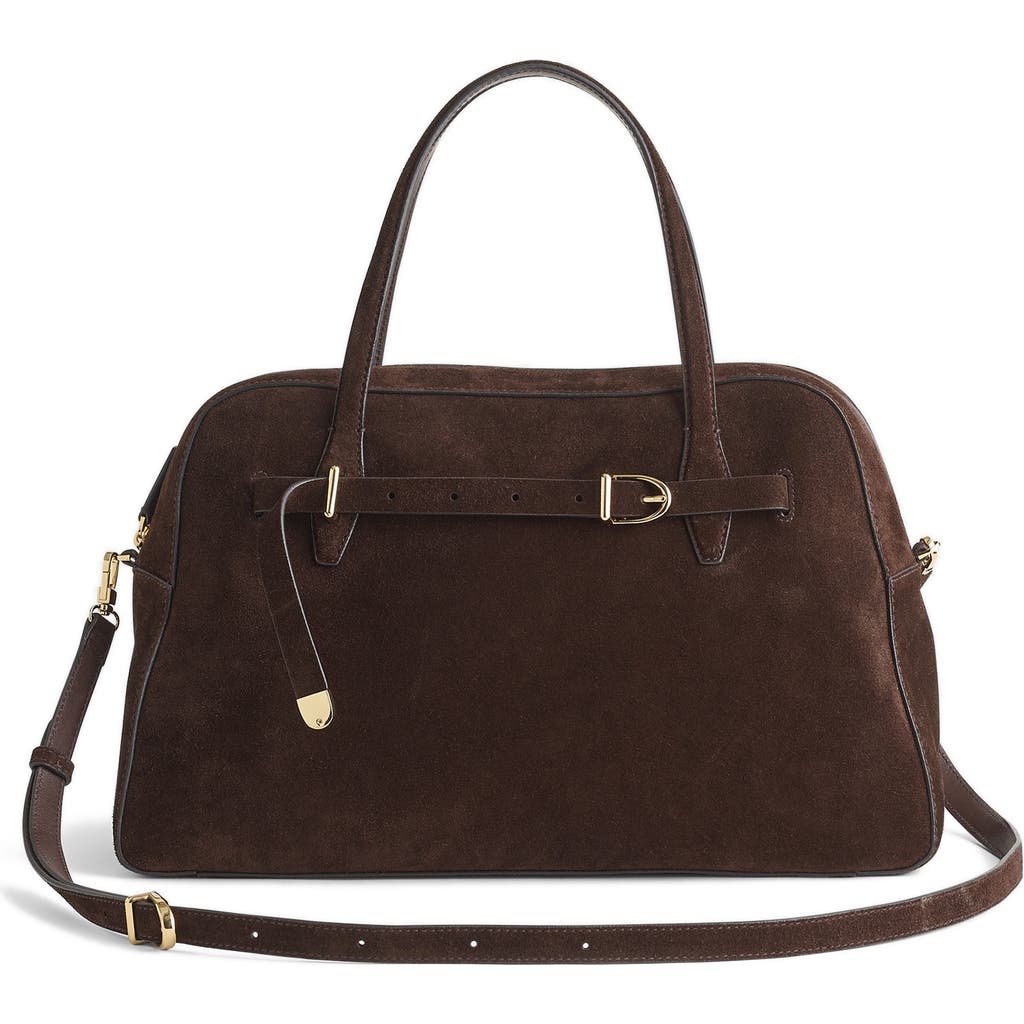 Madewell The Mini Belted Crossbody Bag In Leather Dark Carob In Brown