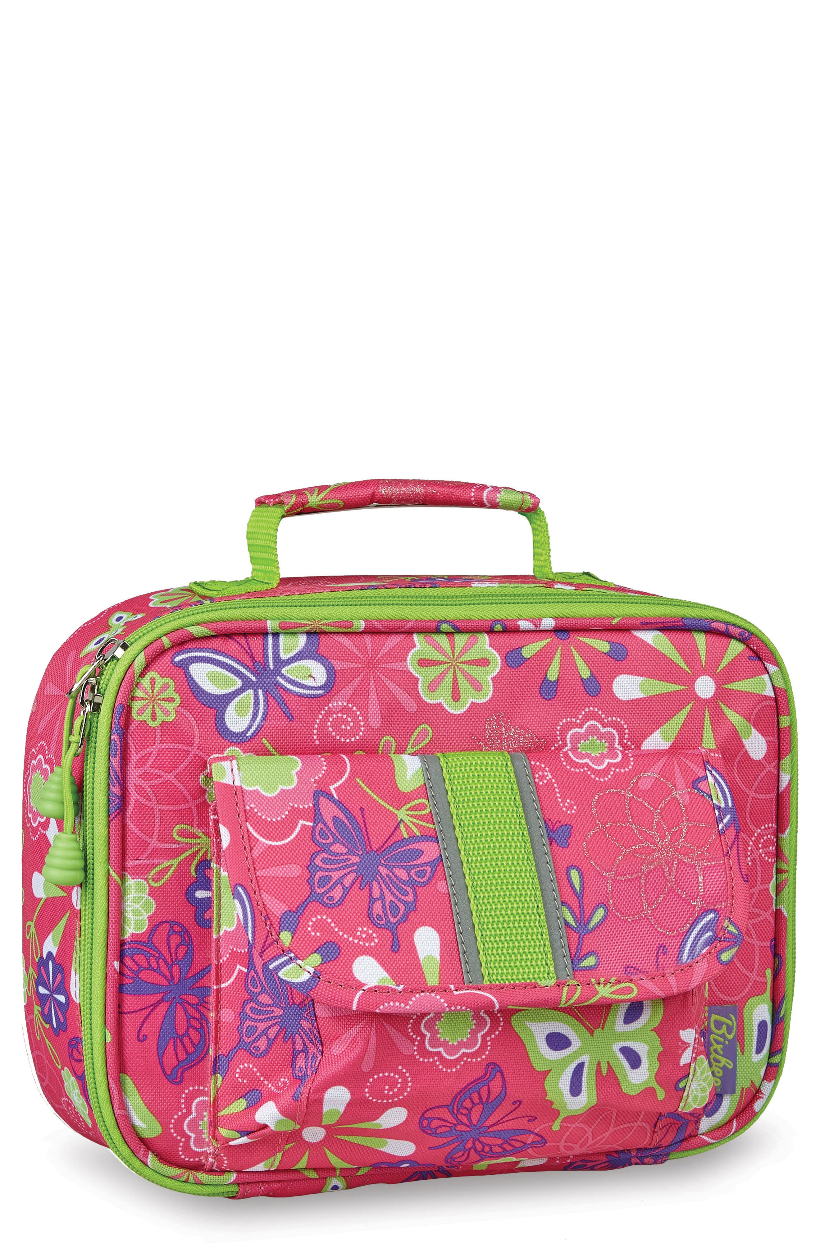 Bixbee Butterfly Garden Water Resistant Lunchbox, Main, color, 