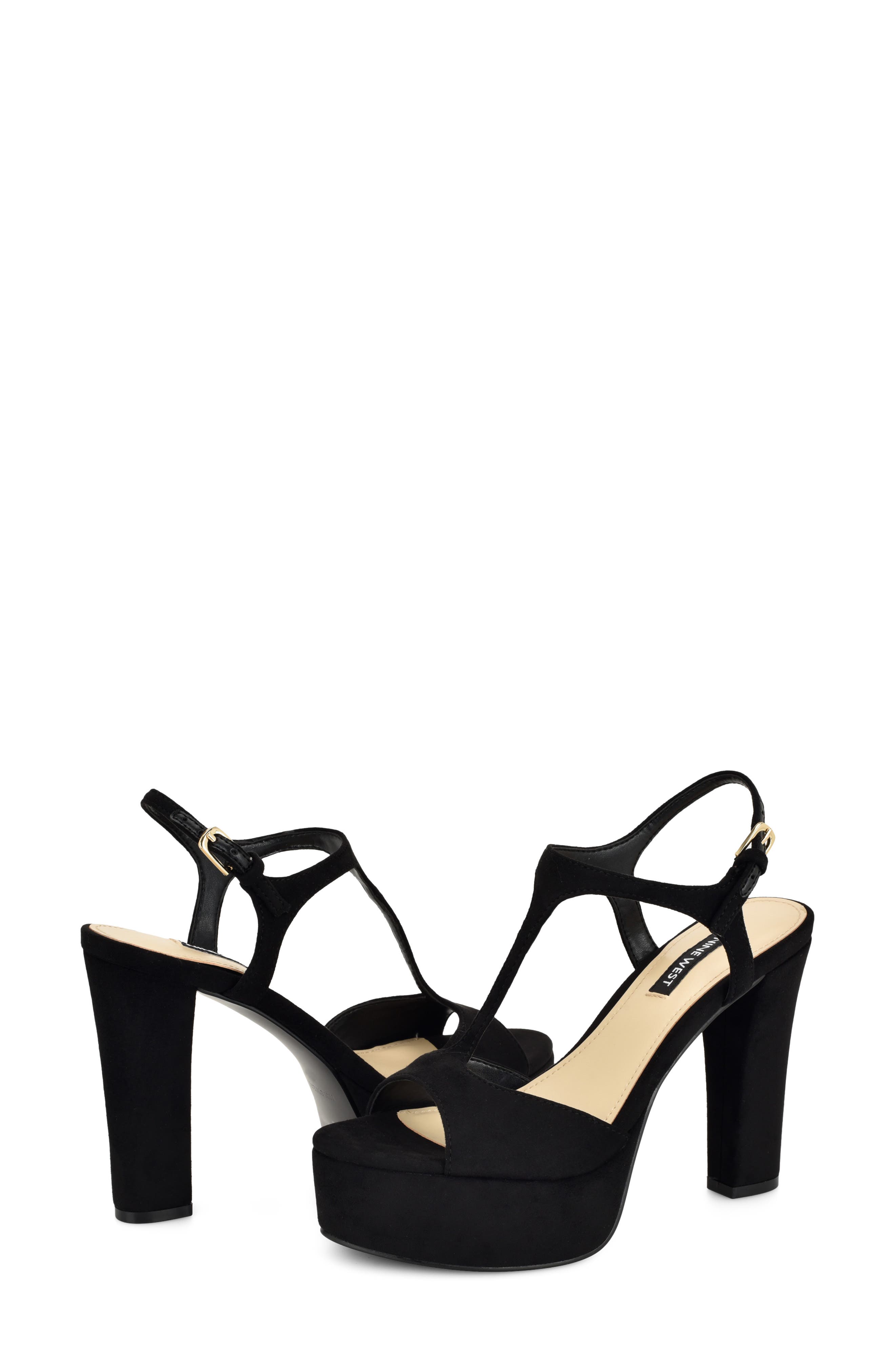 Naini Platform Sandal, Alternate, color, BLACK
