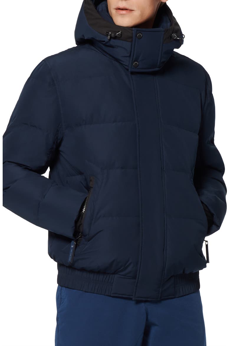 Phoenix Water Resistant Down & Feather Coat, Alternate, color, INK