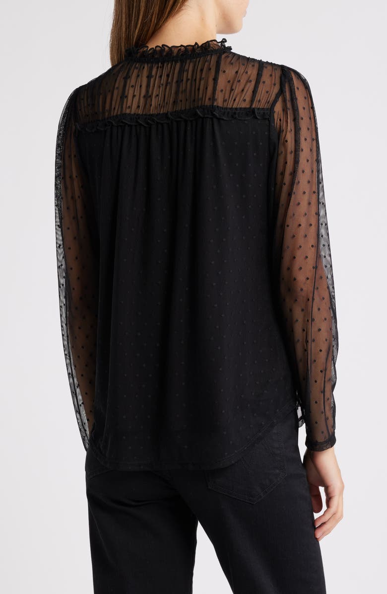 Loveappella Mesh Dot Top, Alternate, color, 