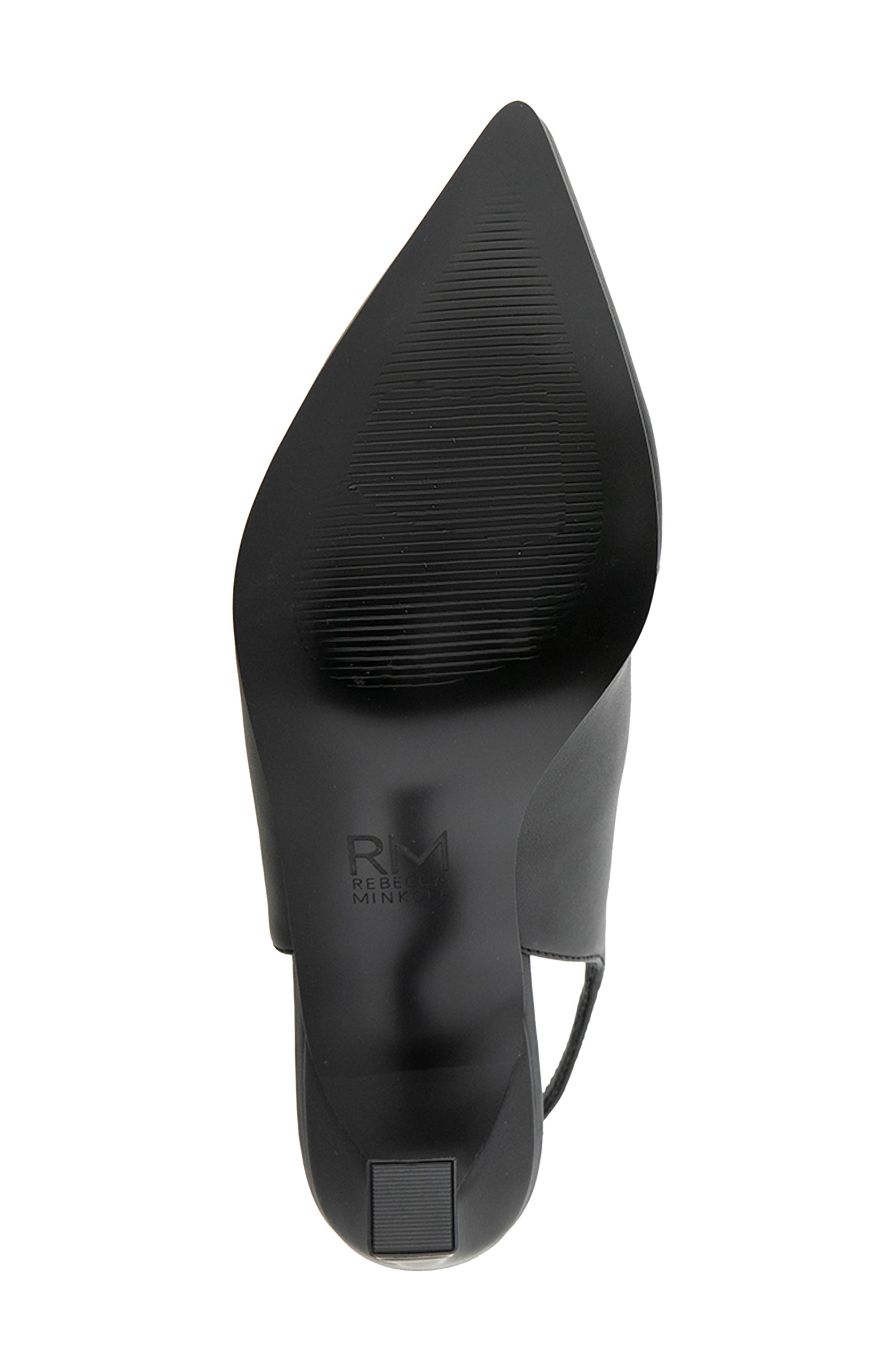 Kiara Faux Leather Pointed Toe Slingback Pump, Alternate, color, BLACK