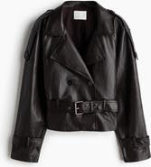 H&M Coated Biker Jacket