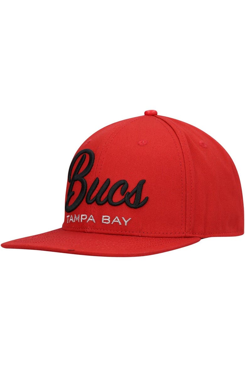 Men's Pro Standard Red Tampa Bay Buccaneers LV Super Bowl Champions Script Wordmark Snapback Hat, Alternate, color, Red