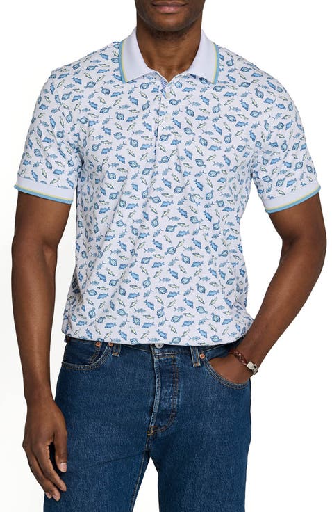 Slim Fit Gone Fishing Polo Short Sleeve Shirt