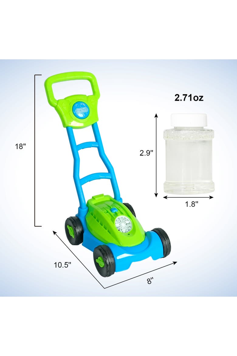 Lawn Mower Bubble Machine, Lights & Sounds, Outdoor Pretend Play, Alternate, color, Multicolored