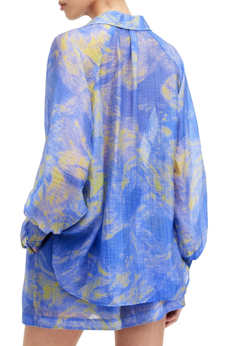 AllSaints Isla Inspiral Button-Up Shirt, Alternate, color, 