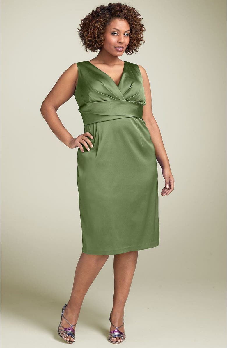 Donna Ricco Stretch Satin Sheath Dress, Main, color,