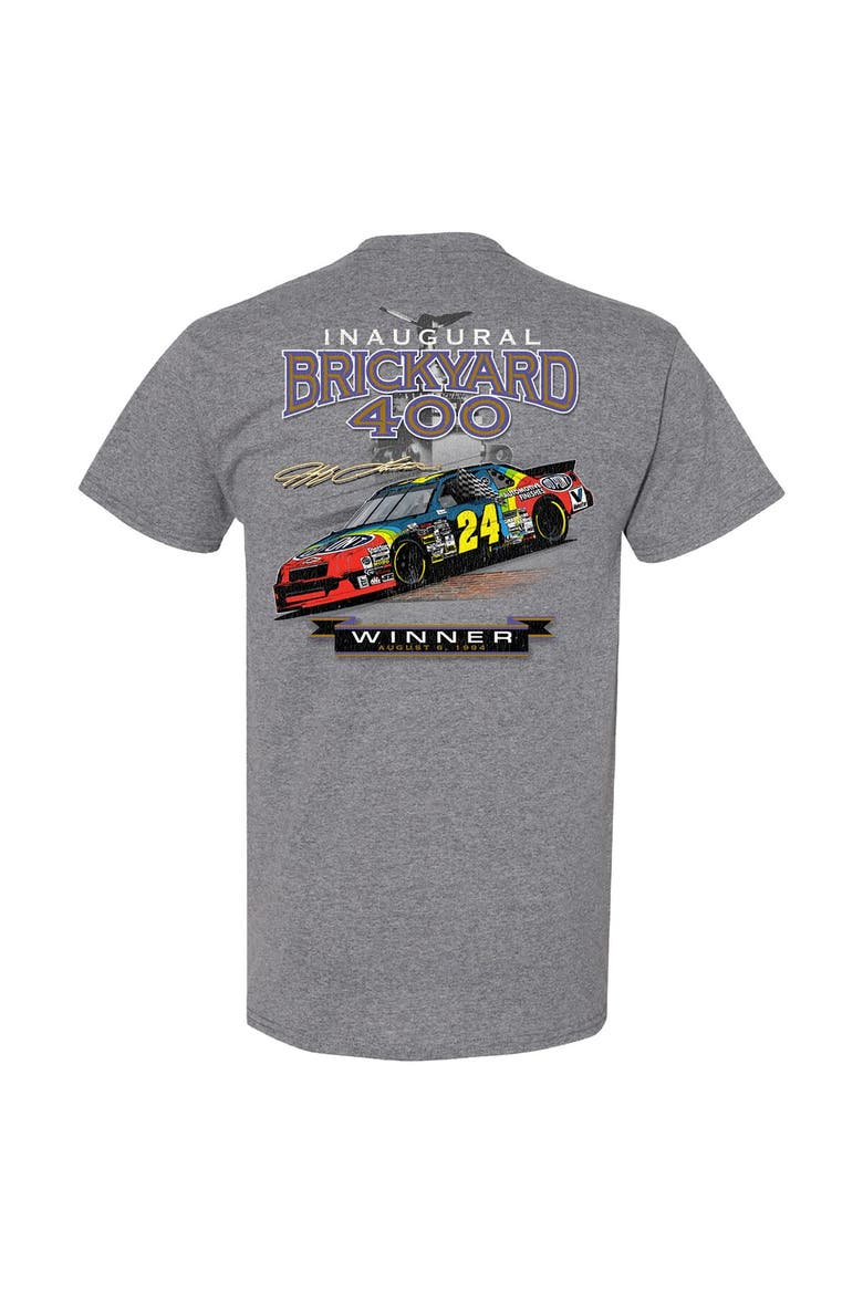 Men's Hendrick Motorsports Team Collection Heather Charcoal Jeff Gordon 1994 Indy Brickyard 400 Winner T-Shirt, Alternate, color, Heather Charcoal