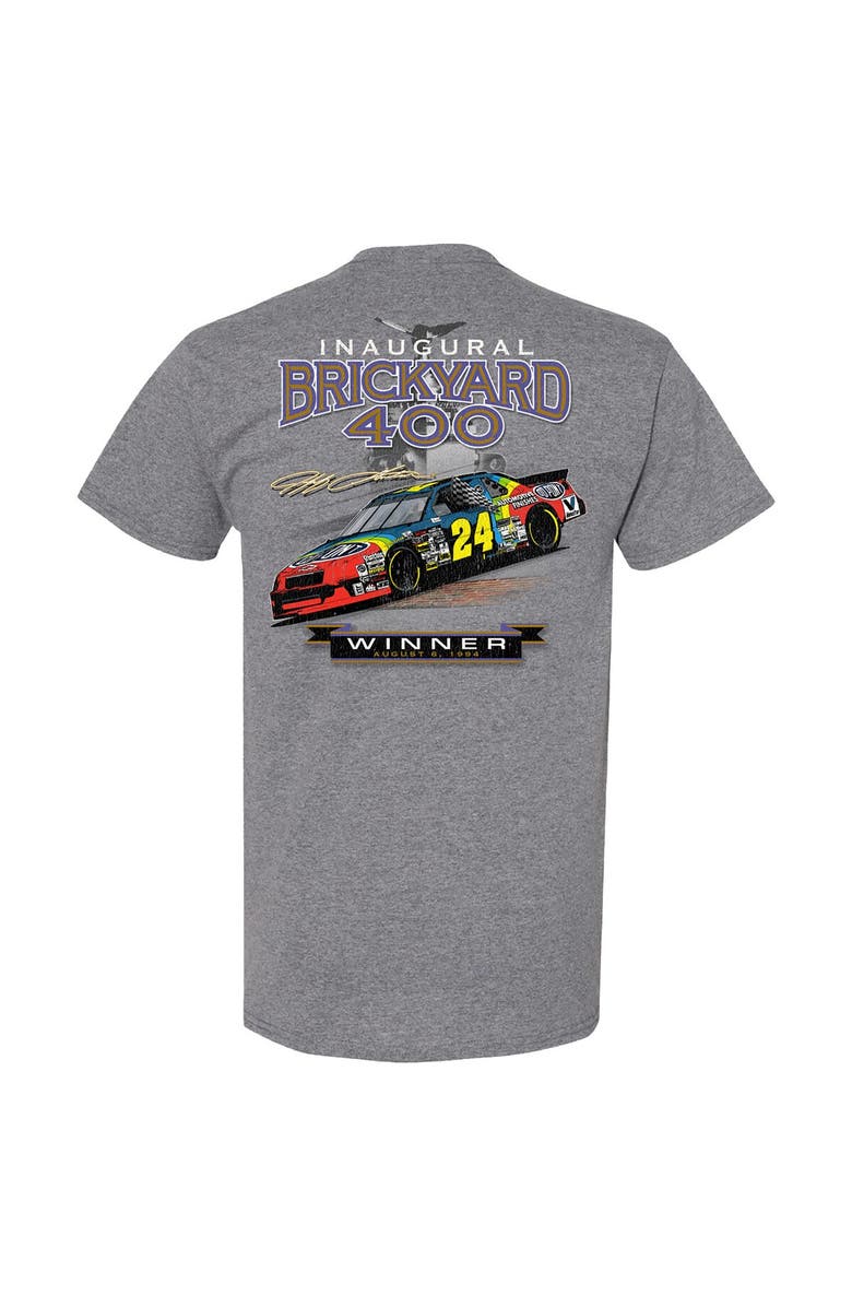 HENDRICK MOTORSPORTS TEAM COLLECTION Men's Hendrick Motorsports Team Collection Heather Charcoal Jeff Gordon 1994 Indy Brickyard 400 Winner T-Shirt, Alternate, color, Heather Charcoal