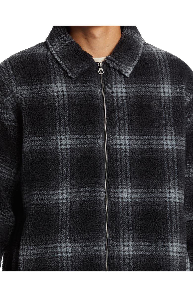 Quiksilver Deck Plaid Fleece Zip Jacket, Alternate, color, 