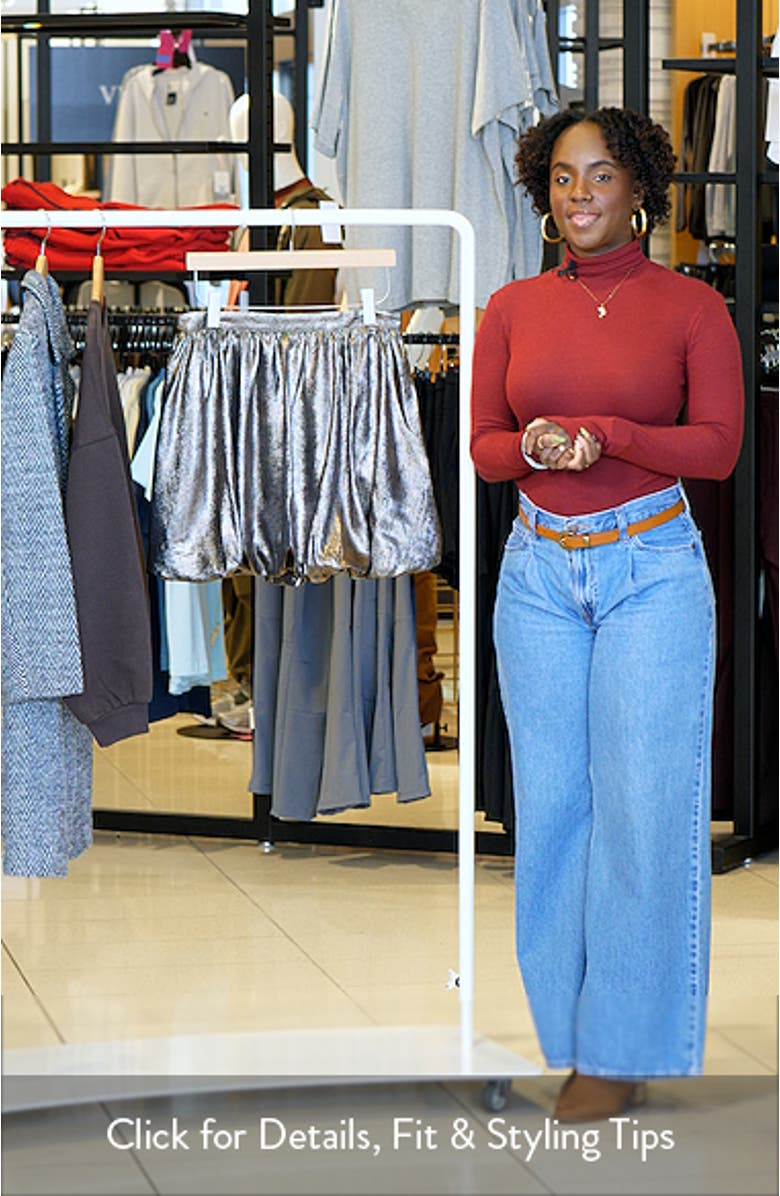 Metallic Bubble Hem Miniskirt, sales video thumbnail