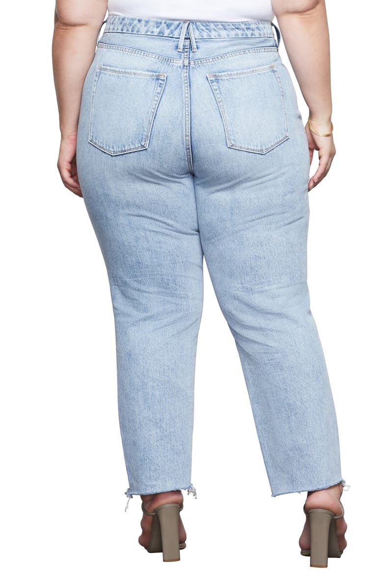 Good Vintage Twisted Seam Straight Leg Jeans, Alternate, color, BLUE361
