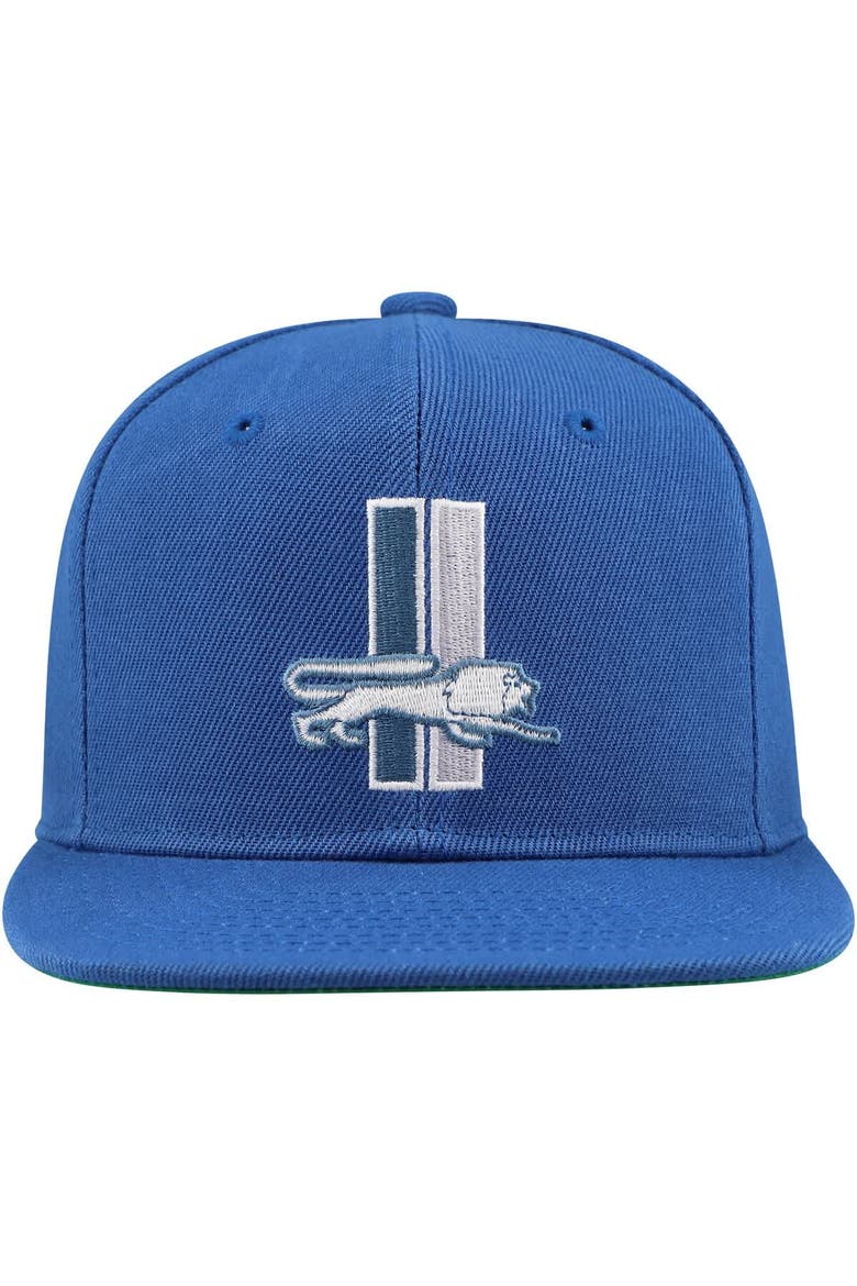 Youth Mitchell & Ness Blue Detroit Lions Gridiron Classics Ground Snapback Hat, Alternate, color, Blue