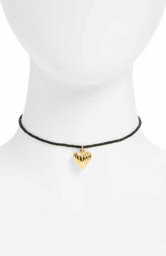 Madewell Heart Charm Beaded Necklace