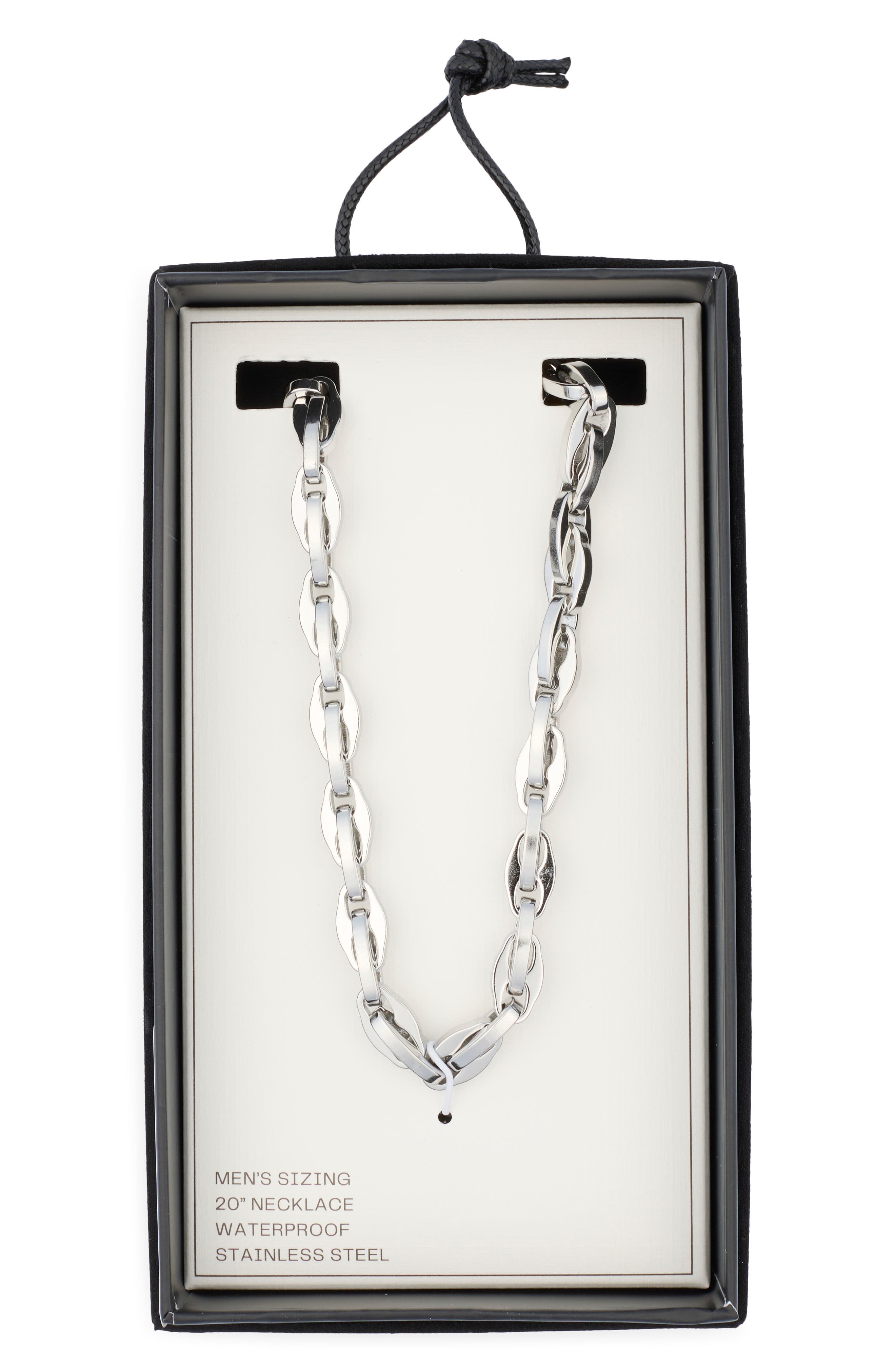 NORDSTROM RACK Men's Mariner Link Stainless Steel Chain Necklace