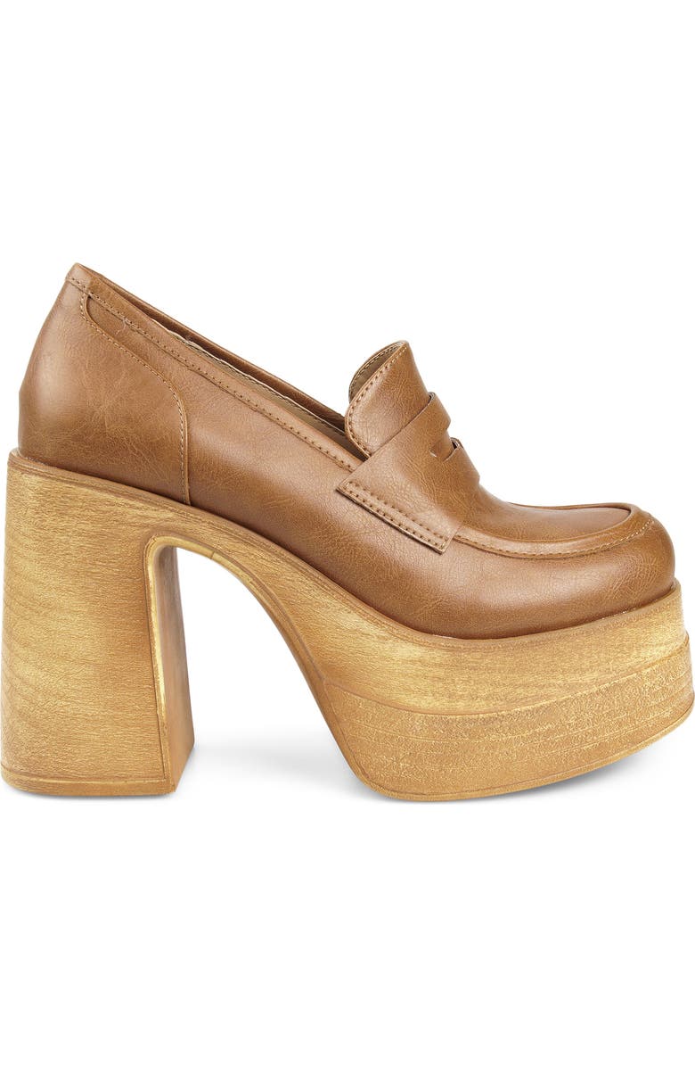 Candie's Ace Platform Pump, Alternate, color, Tan Faux