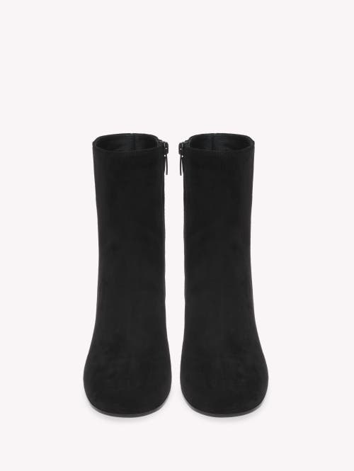 Gianvito Rossi Block Heel Ankle Boots With Suede Finish In Black