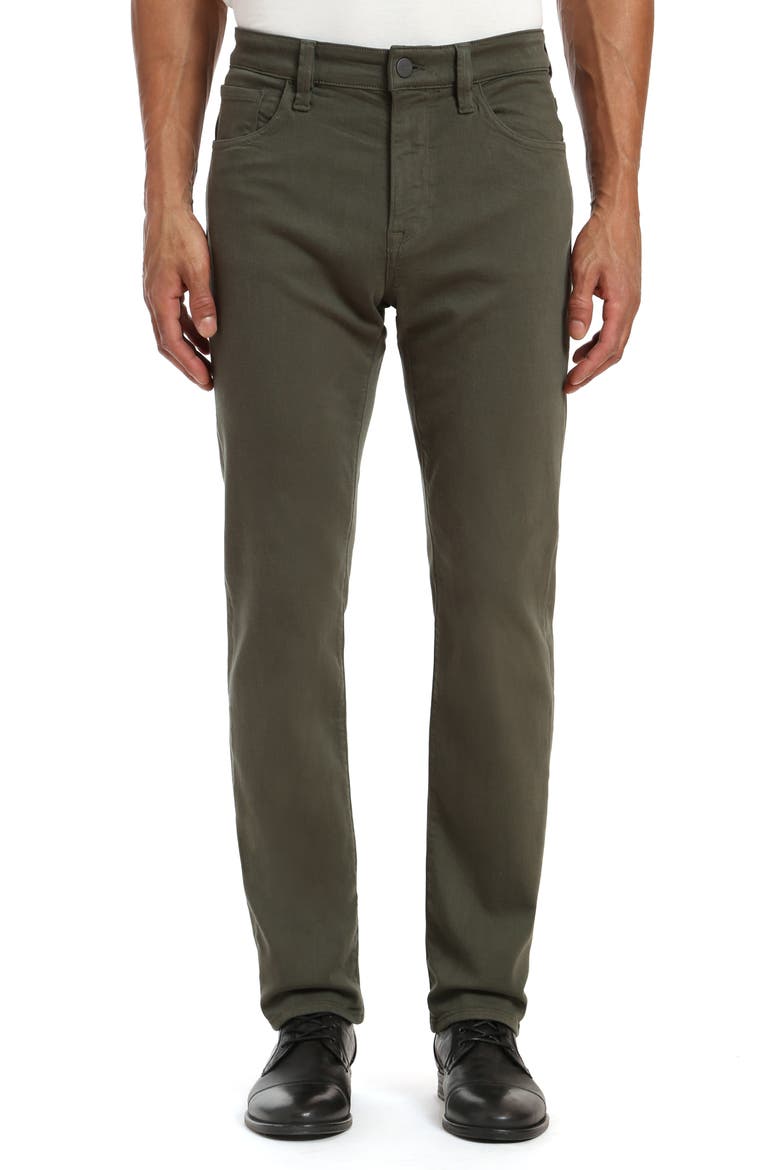 Courage Slim Straight Jeans, Main, color, LITARY GREEN COMFORT