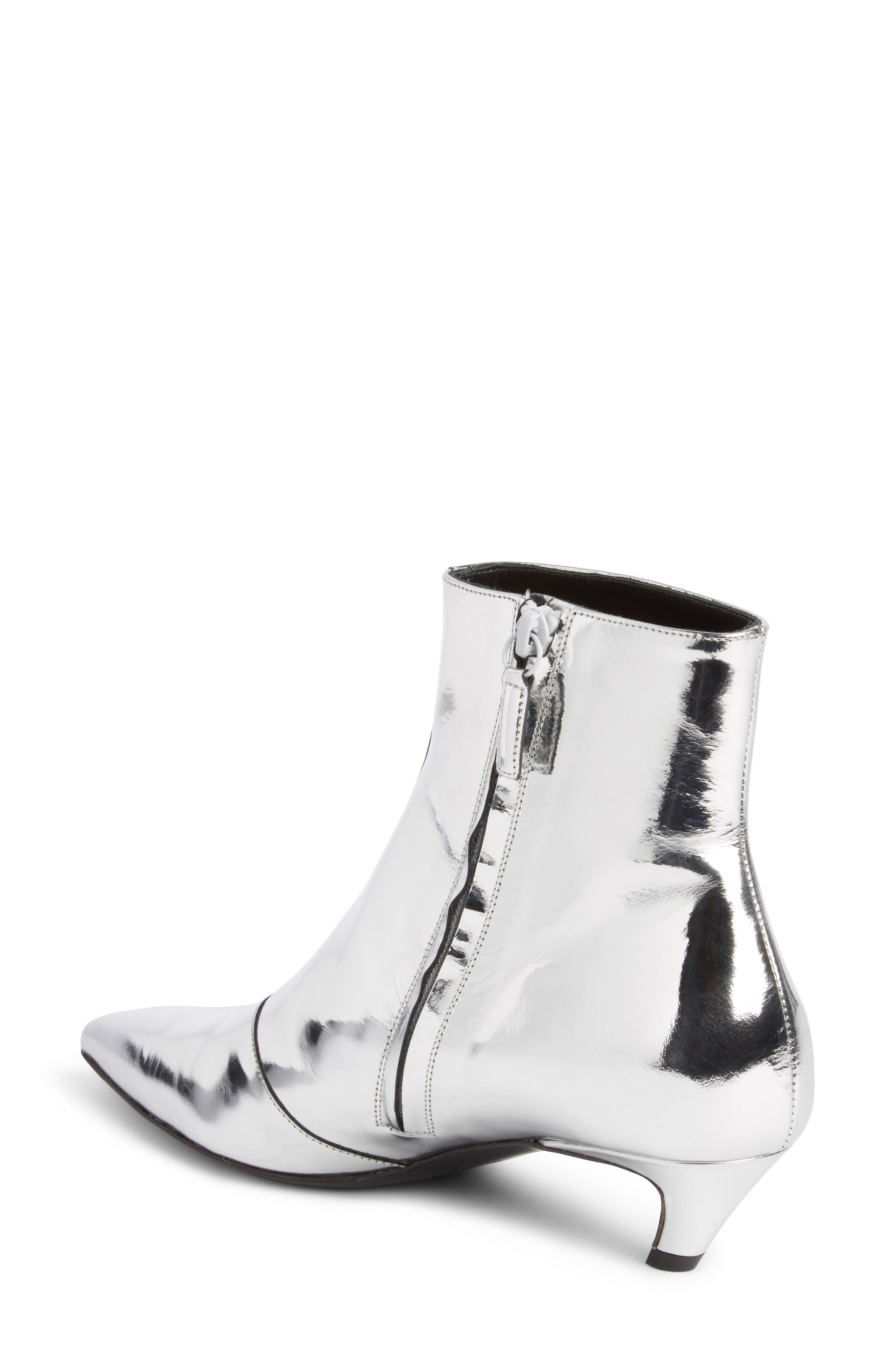 Balenciaga Metallic Pointy Toe Bootie, Alternate, color, 
