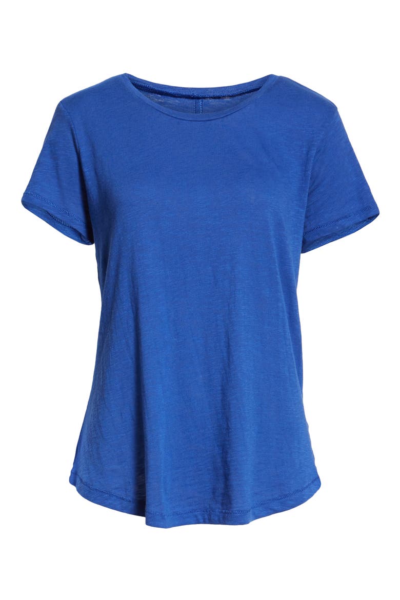 Slub Crewneck Tee, Alternate, color, BLUE MAZARINE